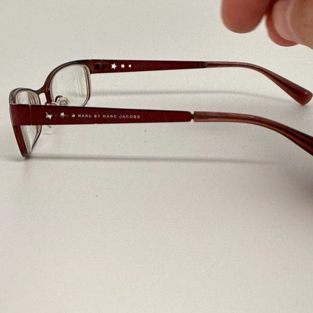 Marc by Marc Jacobs MM 516 Burgundy Star Detail Eyeglass Frames 51-16-135